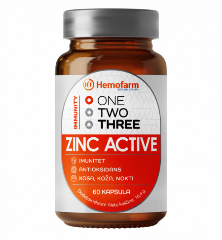 ONE TWO THREE ZINC ACTIVE 60 kapsula