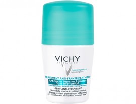 VICHY DÉODORANT Roll-on dezodorans za regulaciju prekomernog znojenja do 48h bez belih tragova i žutih fleka, 50 ml