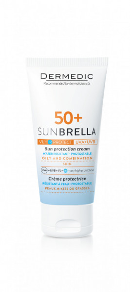 DERMEDIC SUNBRELLA SPF 50+ ZAŠTITNA KREMA ZA MASNU I KOMBINOVANU KOŽU 50ML