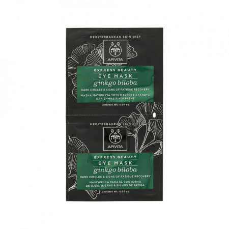APIVITA EXPRESS BEAUTY MASKA ZA ZONU OKO OKA GINKGO BILOBA 2x2ML