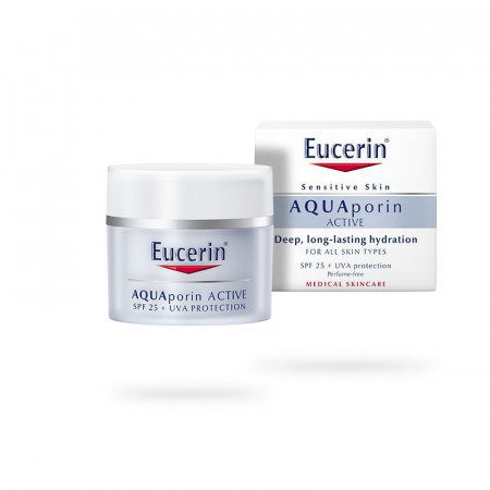 EUCERIN AQUAporin ACTIVE SPF 25 + UVA hidrantna krema sa UV zaštitom za sve tipove kože 50ml