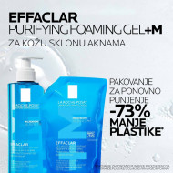 La Roche-Posay EFFACLAR Penušavi gel za čišćenje masne, osetljive kože sklone aknama, REFILL 400 ml - Img 2