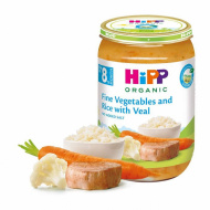 HIPP KAŠICA POVRĆE SA PIRINČEM I TELETINOM 220G