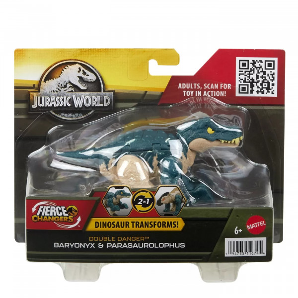 Jurassic World Fierce Changers Double Danger Dinozaur Transformabil Baryonyx Si Parasaurolophus