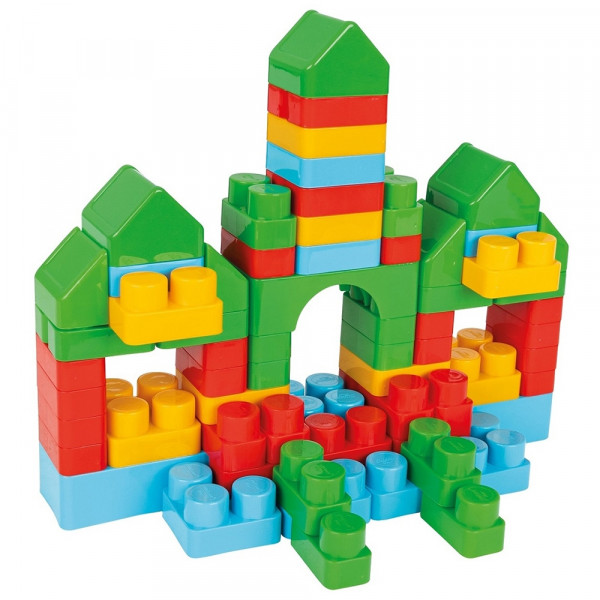 Jucarie Pilsan, Cuburi De Construit In Cutie Jumbo Blocks 166 Piese