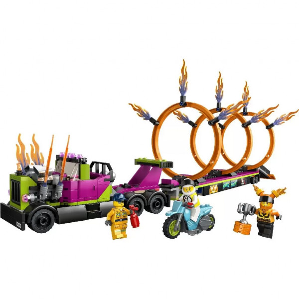 LEGO City Camion De Cascadorie Si Provocarea Cercurilor De Foc 60357