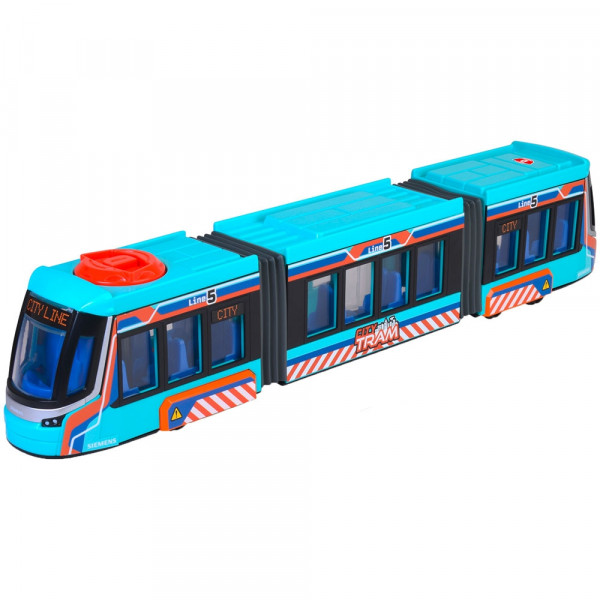 Tramvai Dickie Toys Siemens City Tram 41,5 cm albastru