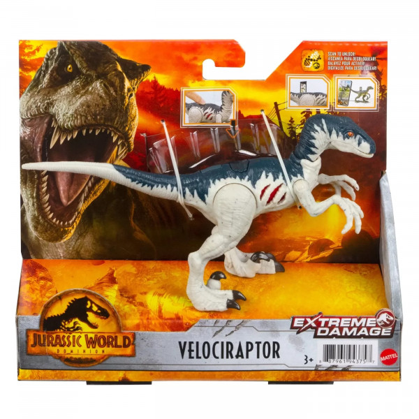 Jurassic World Extreme Damage Dinozaur Velociraptor