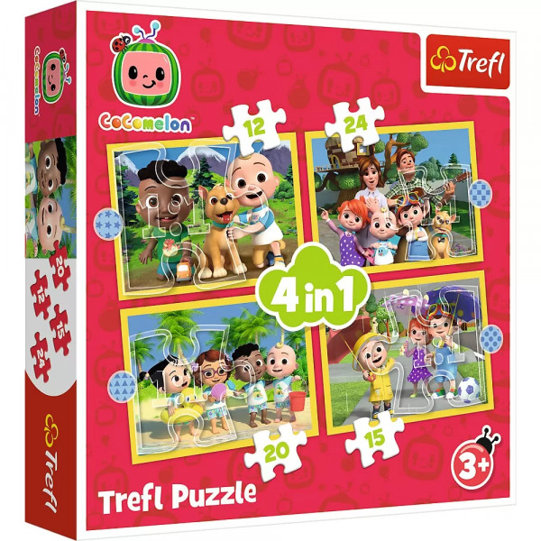 Puzzle Trefl 4In1 Cocomelon Prezentarea Familiei