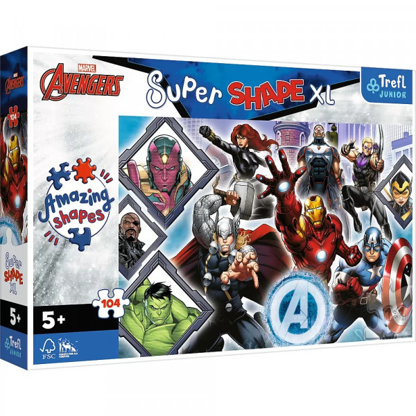 Puzzle Trefl Primo Super SHAPE Xxl 104 Avengers