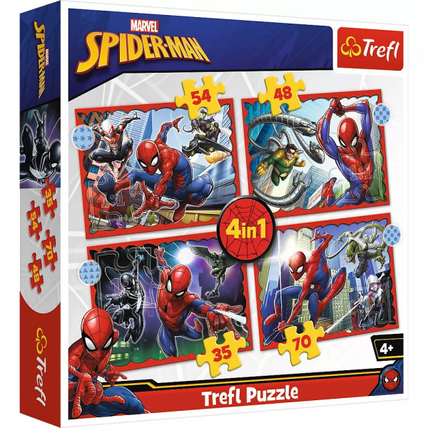 Puzzle Trefl 4In1 Spiderman, Eroul Spiderman