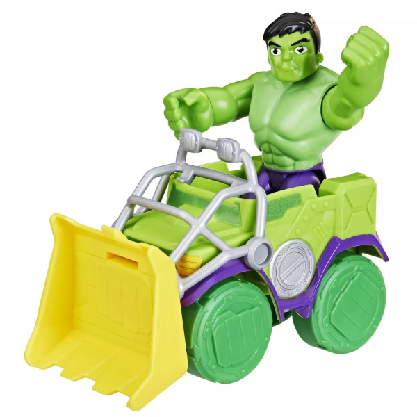 Spidey Prietenii Extraordinari Set Masinuta Si Figurina Si Accesoriu Hulk