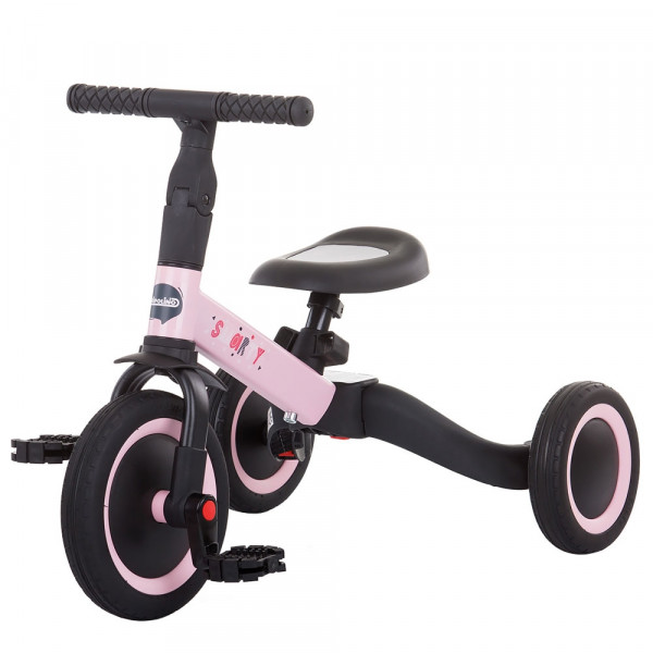 Tricicleta Si Bicicleta Chipolino, Smarty, 2 In 1 Light Pink