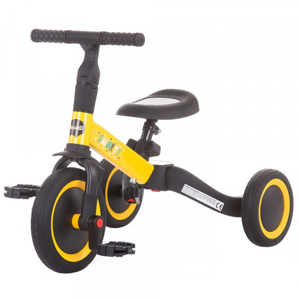 Tricicleta Si Bicicleta Chipolino, Smarty, 2 In 1 Yellow