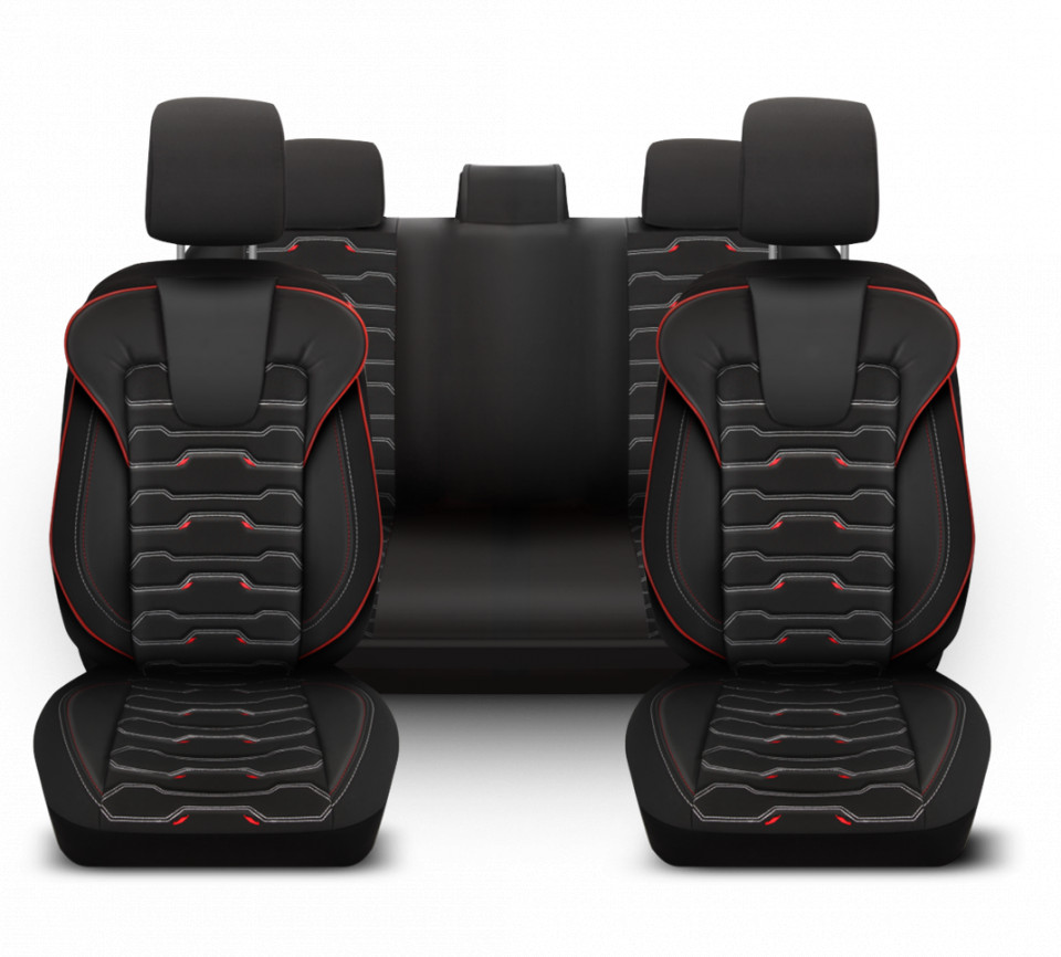 Set huse pentru scaune auto SPORTLINE Design, fataspate, piele