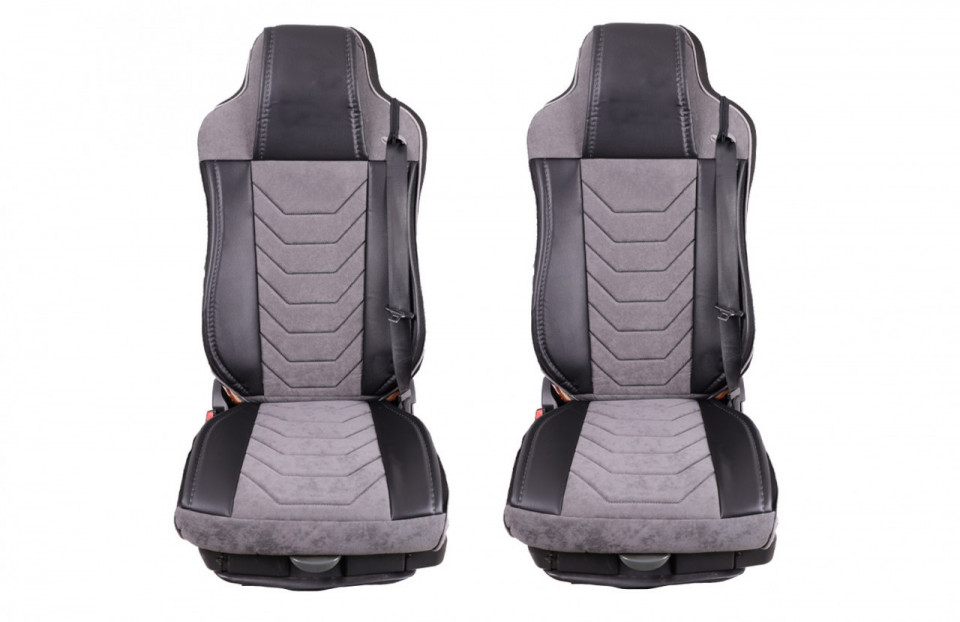 Tappetini PRESTIGE-LINE Per Mercedes Actros MP4/MP5 – Ecopelle Rosso, Copertura Totale Cabina E Sedili, Facili Da Pulire