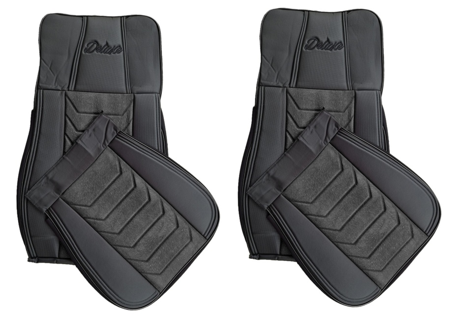 F-CORE Tappetini Copri Cofano Per Mercedes Actros MP4 (2011-2018) – Cabina 230cm Con Cassetto Piccolo – Nero/Rosso