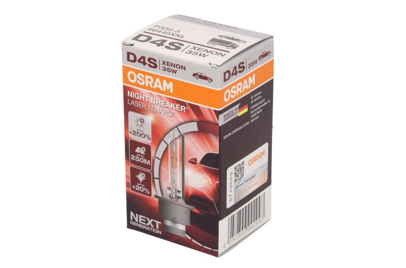 OSRAM XENARC NIGHT BREAKER 220 Lampada Xenon D4S - +220% Luminosità, Fascio 250m, Luce Più Bianca