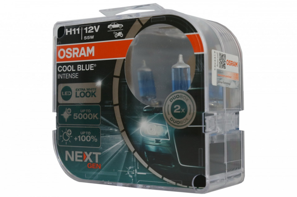 OSRAM H11 12V 55W Cool Blue INTENSE NextGeneration 5000K +100% Set