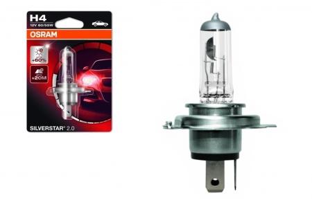 Bec Auto Halogen compatibil cu far Osram SILVERSTAR H4 12V 60/55W