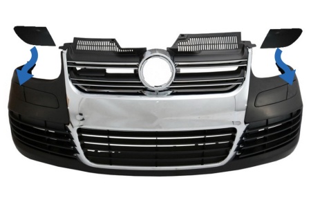 Capace Spalatoare Faruri Bara fata compatibil cu VW Golf MK5 V 5 2003-2007 R32 Look