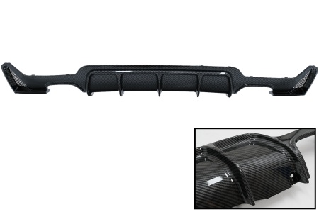 Difuzor Bara Spate Evacuare Dubla compatibil cu BMW Seria 4 F32 F33 F36 2013-2019 M Performance Design Carbon Film Coating