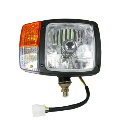 Far cu Semnalizare, Cu Cablu, Utilaje Dezapezire Buldoexcavator Tractor H4, 24V, Dreapta