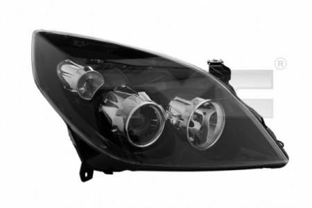 Far Dreapta H1/H7, electric, fara motor, culoare negru compatibil OPEL VECTRA C 2005-2008