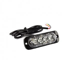 Proiector stroboscopic 4 LED-uri, in grila, subtire, galben