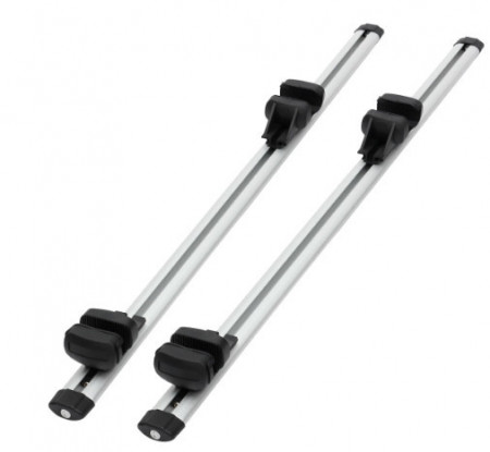 Set 2 Bare portbagaj auto din aluminiu lungime totala 150 cm, deschidere 140 cm Renault Traffic 2001->, cu prindere pe bare longitudinale