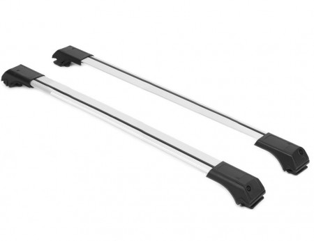 Set 2 bare portbagaj transversale compatibil DACIA DUSTER 2010-2013, Culoare argintiu, fara chei