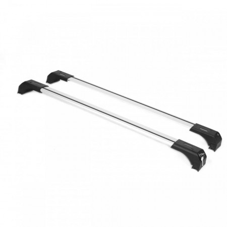 Set 2 bare portbagaj transversale cu prindere in puncte fixe UNIVERSAL, Wingbar, lungime 135 CM, culoare argintiu