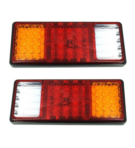 Set 2 lampi stop 4 functii, cu led, 12-24V pentru camion remorcuta platforma autoutilitare peridoc