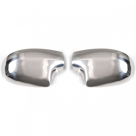 Set 2 ornamente din inox pentru capace de oglinda compatibil Renault Megane III 2008-2015, Fluence 2009-2016, Laguna 2008-2016