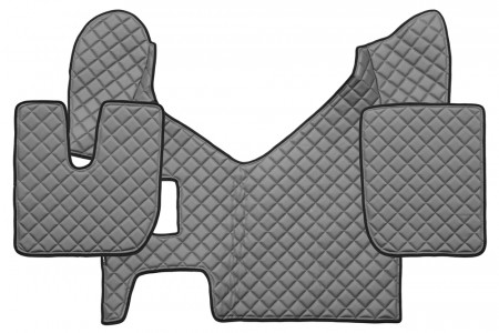 Set covorase camion, piele ecologica compatibil cu compatibile cu IVECO STRALIS 2012->, HI-WAY MANUAL Gri