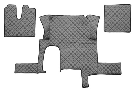 Set covorase camion, piele ecologica compatibil cu compatibile cu MAN TGX AUTOMAT 2006-> Gri