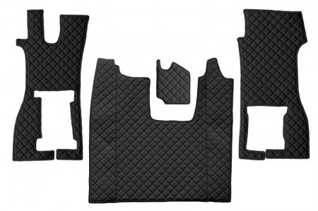 Set covorase camion, piele ecologica compatibil cu Scania L,P,G,R,S 2016-> Negru AUTOMAT, cu scaun pliabil