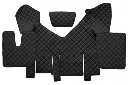 Set covorase camion, piele ecologica compatibile cu IVECO STRALIS XP 2013-> Negru, cu frigider