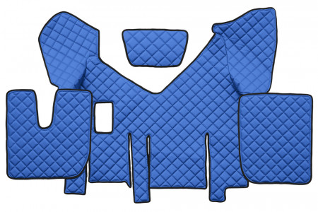 Set covorase camion, piele ecologica compatibile cu IVECO STRALIS XP 2013-> Albastru, cu frigider