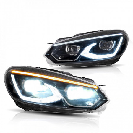Set Faruri LED compatibil cu VW Golf 6 VI (2008-2013) conversie Golf 8 Look