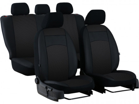 Set huse auto pentru scaune compatibile cu Audi Q5 2008-2015, piele ecologica cu textil