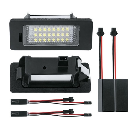 Set Lampi numar led compatibil cu VW GOLF 6 Plus 2009->, Golf 6 Variant, Jetta 2011-2018, Passat B7 Variant, Sharan 2011->, Touran 2011->, Touareg 2011-2018, Tiguan, Caddy, T6, ID4, Sportsvan