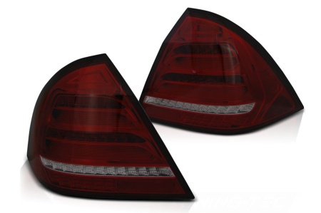 Stopuri LED compatibil cu Mercedes Benz C-class W203 2000-2004 Rosu Fumuriu cu Semnal Dinamic