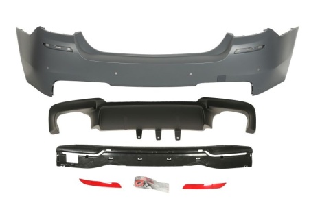 Bara Spate compatibil cu BMW Seria 5 F10 2011-2017 pachet M, cu difuzor cu evacuari duble stanga dreapata