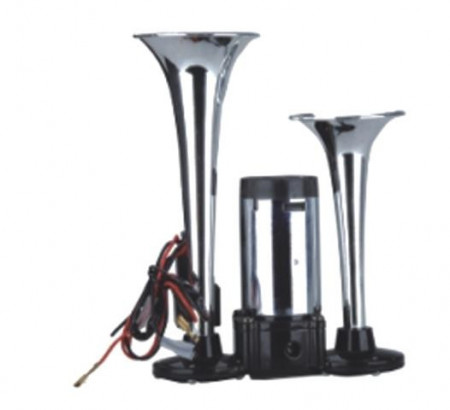 Claxon cu 2 goarne 12V si compresor electric