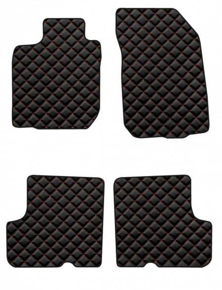Covorase auto, mochete auto piele ecologica compatibile DACIA Duster I 2010-2017, culoare negru cusatura rosie