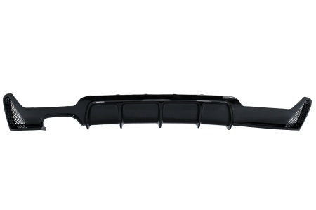 Difuzor Bara Spate Cu O Evacuare Dubla compatibil cu BMW Seria 4 F32 F33 F36 2013-2019 Negru Lucios