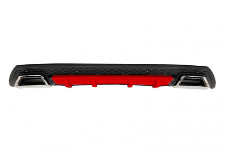 Difuzor bara spate universal , ELITE PLUS B Design, negru mat cu rosu