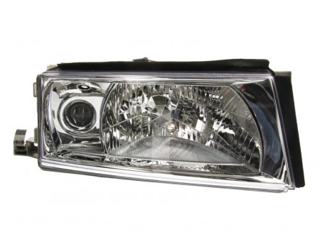 Far Dreapta H3/H4, electric, fara motor, culoare insert cromat compatibil SKODA OCTAVIA I 2000-2010