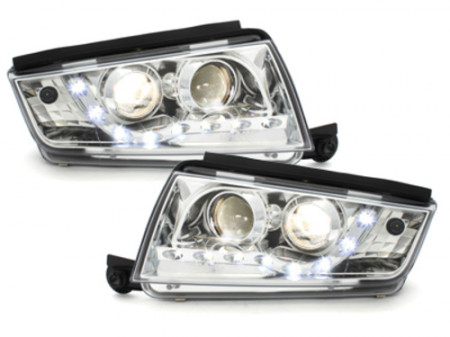Faruri DAYLIGHT compatibil cu Skoda Fabia (12.1999-2008) Crom